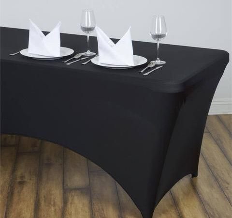 MANTEL SPANDEX PARA MESA RECTANGULAR 180CM ARCO MEDIO